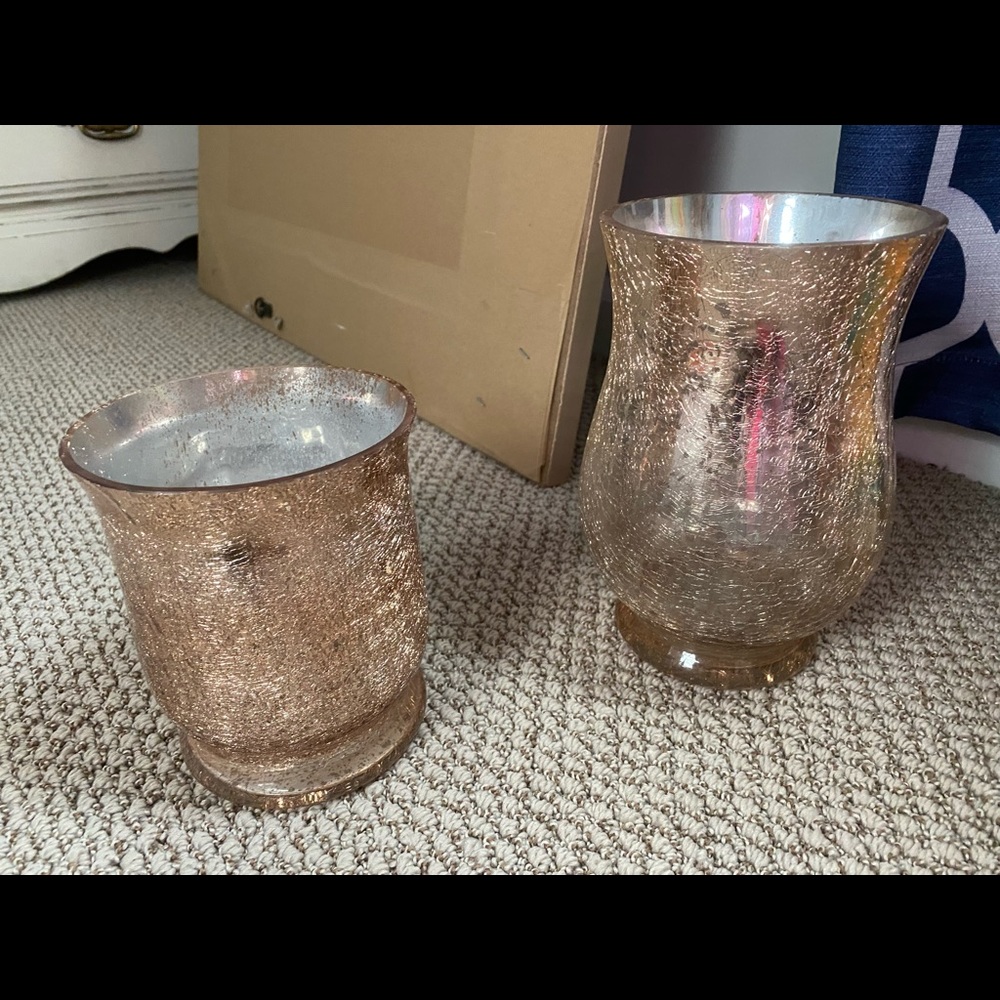 Rose gold vases